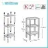 Scaffale bagno 3 ripiani nero effetto legno in kit montaggio Buzz