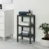 Scaffale bagno 3 ripiani nero effetto legno in kit montaggio Buzz