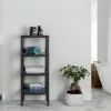 Scaffale bagno 4 ripiani bianco effetto legno in kit montaggio Buzz
