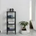 Scaffale bagno 4 ripiani bianco effetto legno in kit montaggio Buzz