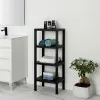 Scaffale bagno 4 ripiani bianco effetto legno in kit montaggio Buzz