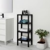 Scaffale bagno 4 ripiani grigio effetto legno in kit montaggio Buzz