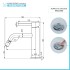 Set rubinetti lavabo e bidet in acciaio inox con scarico incluso Nuego