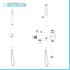 Set doccia da incasso con soffione 25 cm e kit doccia completo Nuego
