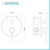Set doccia da incasso con soffione 25 cm e kit doccia completo Nuego