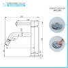 Set rubinetti lavabo bidet e doccia a due vie in acciaio inox Nuego