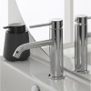 Set rubinetti lavabo bidet e doccia a due vie in acciaio inox Nuego
