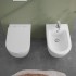 Wc filomuro con brida e scarico traslato a parete o a pavimento Flan