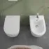 Wc filomuro con brida e scarico traslato a parete o a pavimento Flan