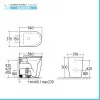 Wc per anziani filomuro H 50 cm con scarico traslato serie Comoda