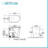 Wc per anziani filomuro H 50 cm con scarico traslato serie Comoda