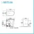 Wc per anziani filomuro H 50 cm con scarico traslato serie Comoda