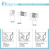 Wc e bidet filomuro per anziani con scarico traslato serie Comoda