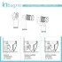 Wc e bidet filomuro per anziani con scarico traslato serie Comoda
