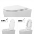 Wc e bidet filomuro per anziani con scarico traslato serie Comoda