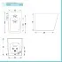 Sanitari filomuro Rimless serie Malaga completo di sedile rallenty