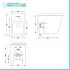 Sanitari filomuro Rimless serie Malaga completo di sedile rallenty