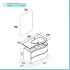 Mobile bagno sospeso 90 cm Melody azzurro polvere con vasca a destra