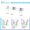 Wc filo muro rimless con scarico traslato Olympia serie Synthesis bianco lucido