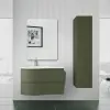 Pensile bagno sospeso verde opaco 2 ante reversibili serie Melody