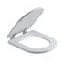 Tavoletta wc dedicata Dolomite Clodia in legno rivestito bianco con cerniere