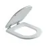 Tavoletta wc dedicata Dolomite Clodia in legno rivestito bianco con cerniere
