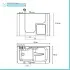 Vasca da bagno per anziani 130x90 porta con apertura esterna a sinistra