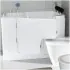 Vasca da bagno per anziani 130x90 porta con apertura esterna a sinistra