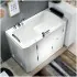 Vasca da bagno per anziani 130x90 porta con apertura esterna a sinistra