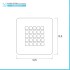 Griglia per piatto doccia in acciaio inox quadrata 12,5x12,5 cm