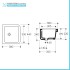 Pilozzo sospeso 46x38 in ceramica bianco lucido per interno o esterno