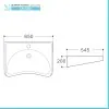 Lavabo sospeso 65 cm per persone anziane con fissaggi inclusi Comfort