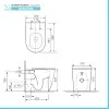 Wc altezza 45 cm per persone anziane con sedile soft-close Comfort