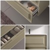 Mobile bagno sospeso 80 cm tortora opaco con lavabo e specchio Matisse