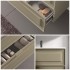 Mobile bagno sospeso 80 cm tortora opaco con lavabo e specchio Matisse