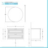 Mobile bagno sospeso 80 cm tortora opaco con lavabo e specchio Matisse
