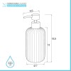 Dispenser sapone grigio in ceramica soft touch capienza 330 ml Spring