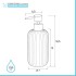 Dispenser sapone grigio in ceramica soft touch capienza 330 ml Spring