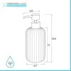 Dispenser sapone giallo in ceramica soft touch capienza 330 ml Spring
