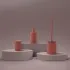 Dispenser sapone rosso in ceramica soft touch capienza 330 ml Spring