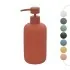 Dispenser sapone rosso in ceramica soft touch capienza 330 ml Spring