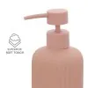 Dispenser sapone rosa in ceramica soft touch capienza 330 ml Spring