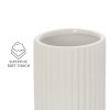 Portaspazzolini bagno dappoggio bianco in ceramica soft touch Spring