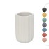 Portaspazzolini bagno dappoggio bianco in ceramica soft touch Spring