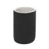 Portaspazzolini bagno dappoggio nero in ceramica soft touch Spring