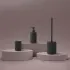 Portaspazzolini bagno dappoggio nero in ceramica soft touch Spring