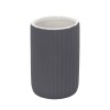 Portaspazzolini bagno dappoggio grigio in ceramica soft touch Spring