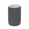 Portaspazzolini bagno dappoggio grigio in ceramica soft touch Spring