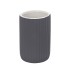 Portaspazzolini bagno dappoggio grigio in ceramica soft touch Spring
