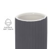 Portaspazzolini bagno dappoggio grigio in ceramica soft touch Spring